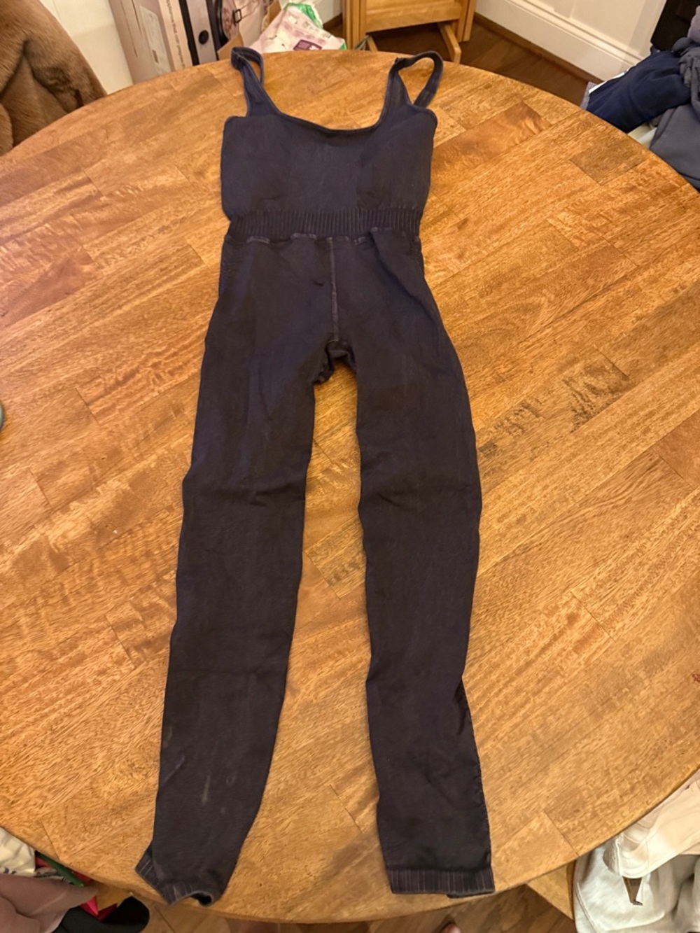 FP Movement by Free People Black Ribbed Tank Jumpsuit